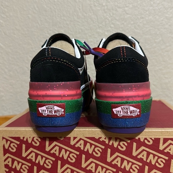 Vans old Stacked Glitter Black Rainbow - Picture 7 of 8